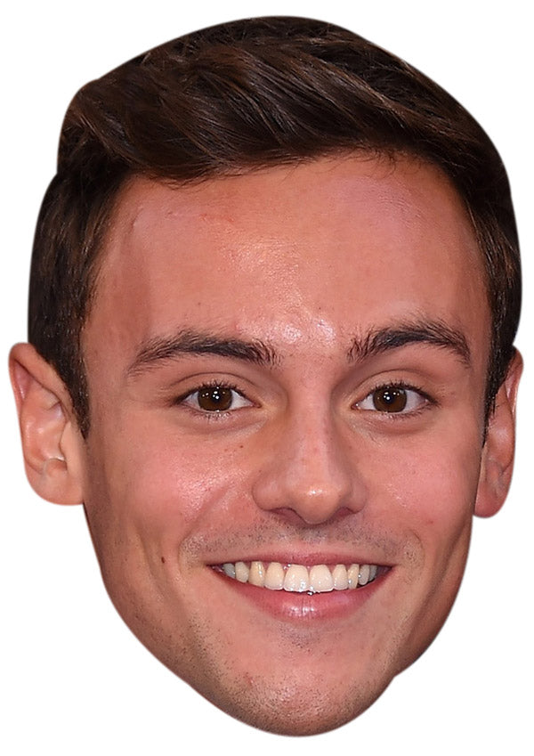 TOM DALEY JB - Athletics Fancy Dress Cardboard Celebrity Party Face Mask