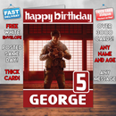 Personalised Tom Clancys Rainbow Six Siege Operation Inspired Style Game Kids Inspired Birthday Card (SA)