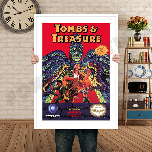 Tombs and Treasure Retro Game Inspired Theme Nintendo NES Gaming