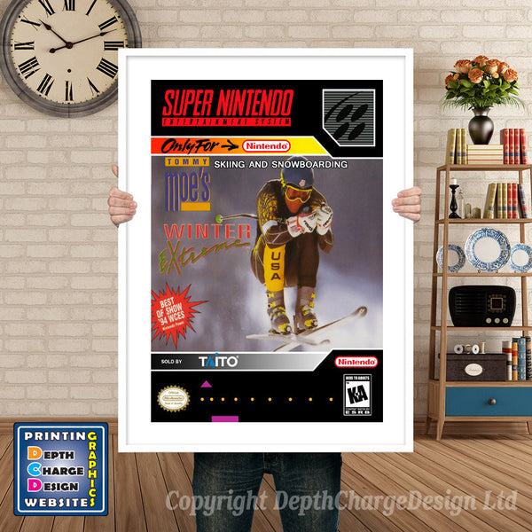 Tommy Moes Winter Extreme Super Nintendo Game Inspired Theme Retro Gaming Poster