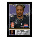 Tony Jefferson 1 Limited Edition Football Signed Print - American Footballer