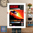 Top Gear 2 Super Nintendo GAME INSPIRED THEME Retro Gaming Poster A4 A3 A2 Or A1
