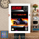 Top Gear Super Nintendo GAME INSPIRED THEME Retro Gaming Poster A4 A3 A2 Or A1