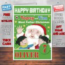 Topsy And Tim 5 Style Theme Personalised Kidshows Birthday Card (SA)