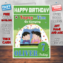 Topsy And Tim 6 Style Theme Personalised Kidshows Birthday Card (SA)