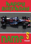 Personalised Toro Rosso F1 THEME INSPIRED PERSONALISED Kids Adult Birthday Card 2