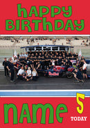 Personalised Toro Rosso F1 THEME INSPIRED PERSONALISED Kids Adult Birthday Card 3