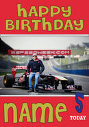 Personalised Toro Rosso F1 THEME INSPIRED PERSONALISED Kids Adult Birthday Card 5