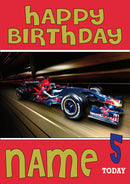 Personalised Toro Rosso F1 THEME INSPIRED PERSONALISED Kids Adult Birthday Card 6