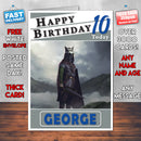 Personalised Total War Arena Inspired Style Game Kids Inspired Birthday Card (SA)