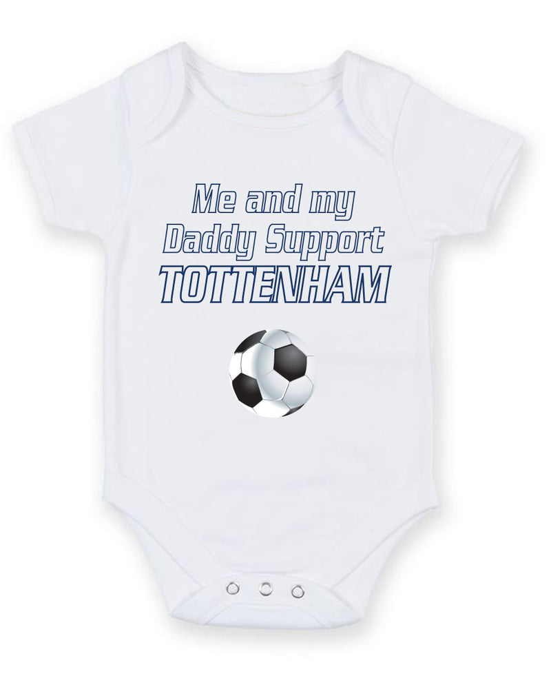 Tottenham Me and my Daddy Football Fan Baby Grow Bodysuit