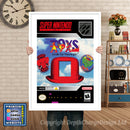 Toys Super Nintendo GAME INSPIRED THEME Retro Gaming Poster A4 A3 A2 Or A1
