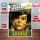 Personalised Tracer Inspired Style Game Kids Inspired Birthday Card (SA)