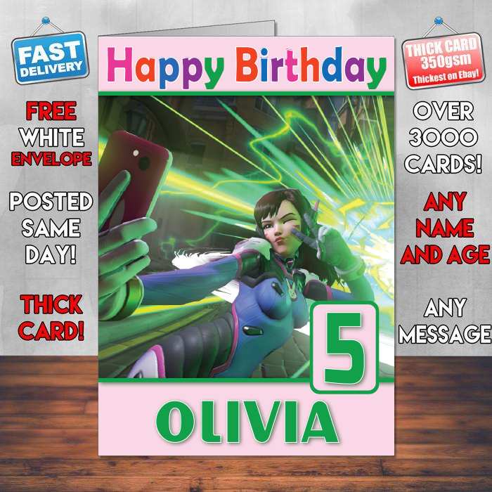 Personalised Tracer Selfie Inspired Style Game Kids Inspired Birthday Card (SA)