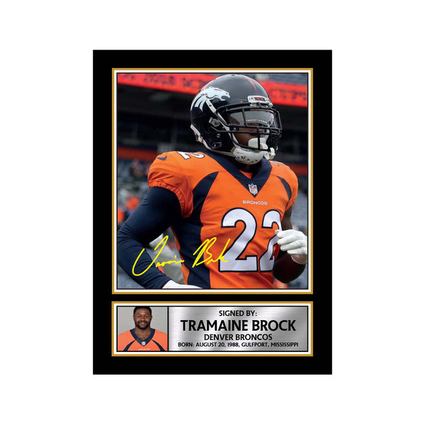 Tramaine Brock American Football Printed Signature Print