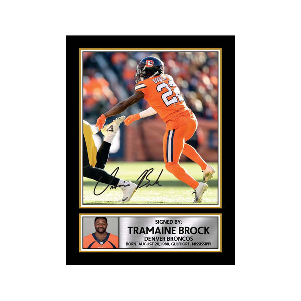 Tramaine Brock 2 American Football Printed Signature Print