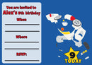 10 X Personalised Printed Boys Transformer INSPIRED STYLE Invites