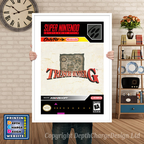 Treasure Hunter G Super Nintendo Game Inspired Theme Retro Gaming Poster