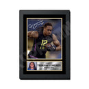 Tremaine Edmunds 2 Limited Edition Football Signed Print - American Footballer