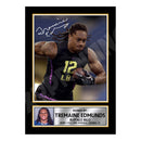 Tremaine Edmunds 2 Limited Edition Football Signed Print - American Footballer