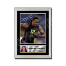 Tremaine Edmunds 2 Limited Edition Football Signed Print - American Footballer
