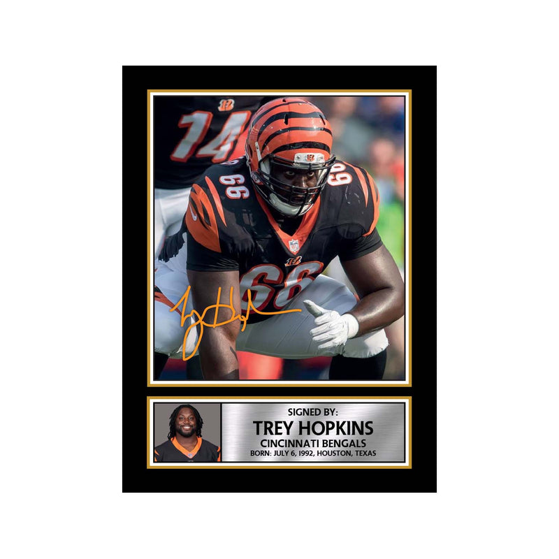 Trey Hopkins Limited Edition Football Signed Print - American Footballer