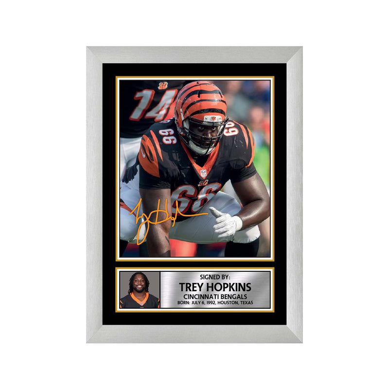 Trey Hopkins Limited Edition Football Signed Print - American Footballer