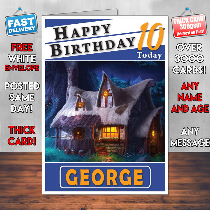 Personalised Trine 4 Inspired Style Game Kids Inspired Birthday Card (SA)
