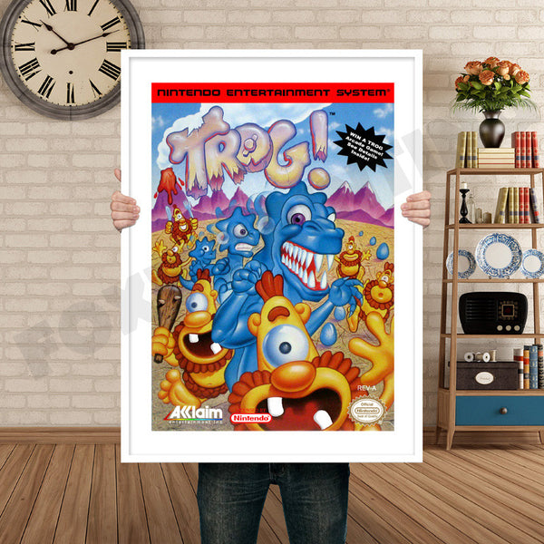 Trog Retro Game Inspired Theme Nintendo NES Gaming