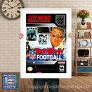 Troy Aikman NFL Football Super Nintendo GAME INSPIRED THEME Retro Gaming Poster A4 A3 A2 Or A1