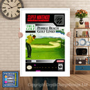 True Golf Pebble Beach Golf Links Super Nintendo GAME INSPIRED THEME Retro Gaming Poster A4 A3 A2 Or A1