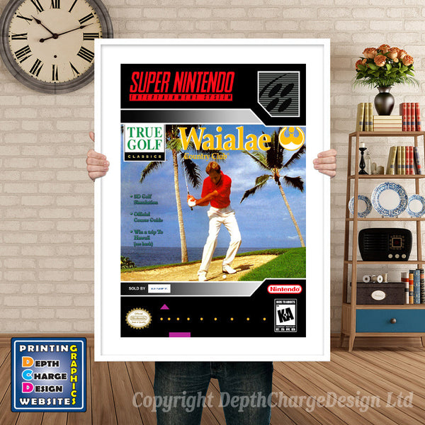 True Golf Waialae Club Super Nintendo Game Inspired Theme Retro Gaming Poster