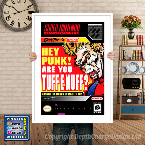 Tuff E Nuff Super Nintendo Game Inspired Theme Retro Gaming Poster