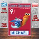 Turbo F.A.S.T 2 Style Theme Personalised Kidshows Birthday Card (SA)