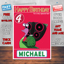 Turbo F.A.S.T 3 Style Theme Personalised Kidshows Birthday Card (SA)