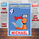 Turbo F.A.S.T 6 Style Theme Personalised Kidshows Birthday Card (SA)