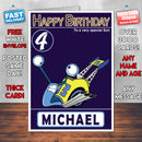 Turbo F.A.S.T 8 Style Theme Personalised Kidshows Birthday Card (SA)