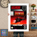 Turn And Burn No Fly Zone Super Nintendo GAME INSPIRED THEME Retro Gaming Poster A4 A3 A2 Or A1