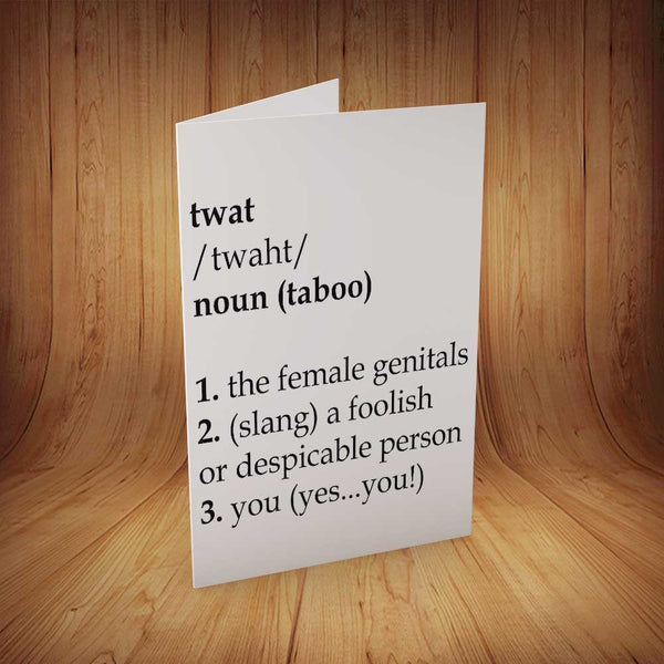 Twat INSPIRED Adult Personalised Birthday Card Birthday Card