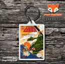 Trojan Retro NES Game Cover Art Gaming Keyring