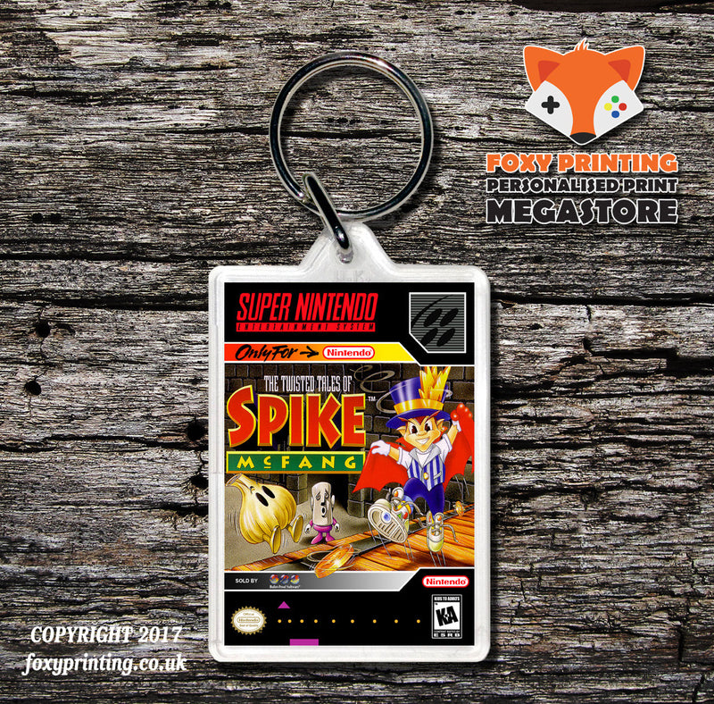 Twisted Tales Of Spike Mcfang Game Inspired Retro Gaming Keyring
