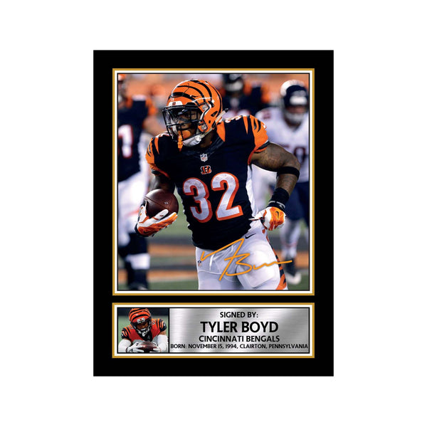 Tyler Boyd 2 American Football Printed Signature Print