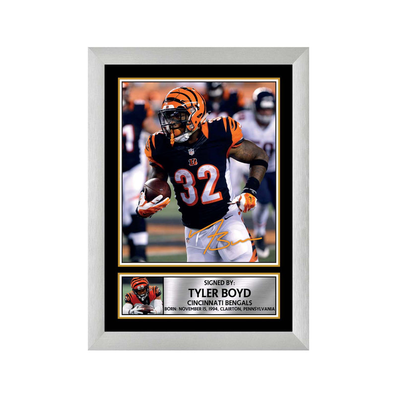 Tyler Boyd 2 Limited Edition Football Signed Print - American Footballer