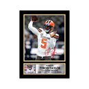 Tyrod Taylor Limited Edition Football Signed Print - American Footballer