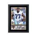Tyron Smith 2 Limited Edition Football Signed Print - American Footballer