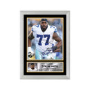 Tyron Smith 2 Limited Edition Football Signed Print - American Footballer