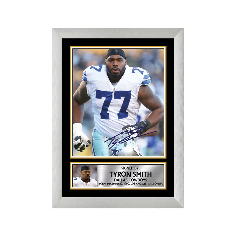 Tyron Smith 2 Limited Edition Football Signed Print - American Footballer
