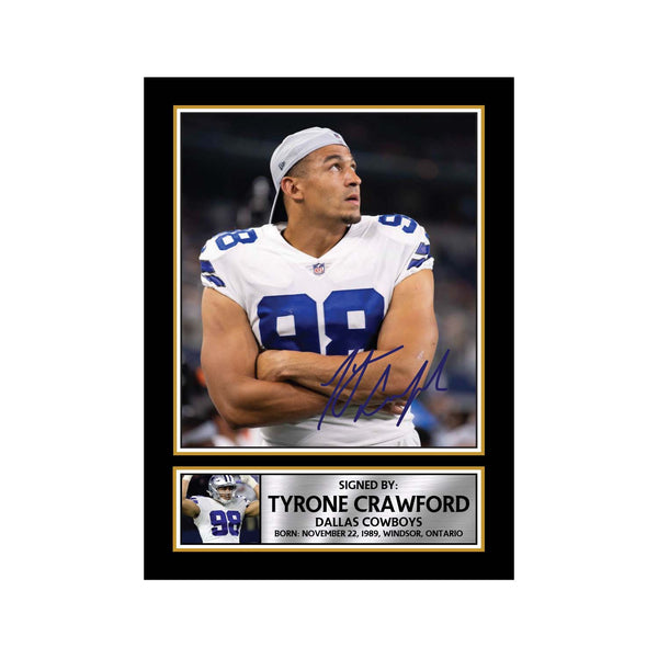 Tyrone Crawford American Football Printed Signature Print