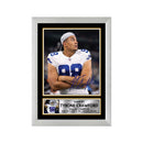 Tyrone Crawford Limited Edition Football Signed Print - American Footballer