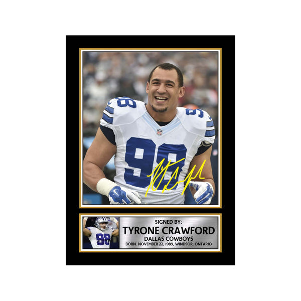 Tyrone Crawford 2 American Football Printed Signature Print